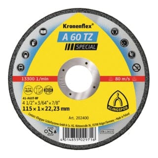 Klingspor A 60 TZ Trennscheiben, 115 x 1 x 22,23 mm gerade