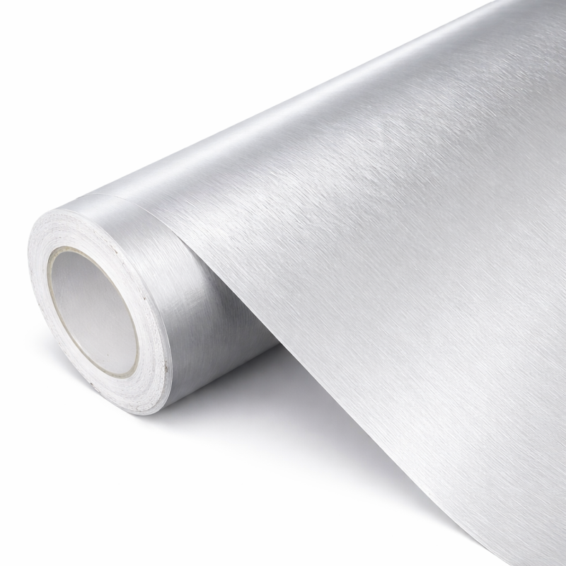 Professionelle Dekorative Autofolie Brushed Silver 1,52 X 18 M