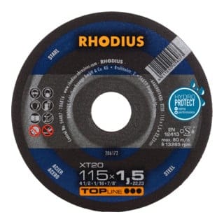 RHODIUS TOPline XT20 Extradünne Trennscheibe 115 x 1,5 x 22,23 mm