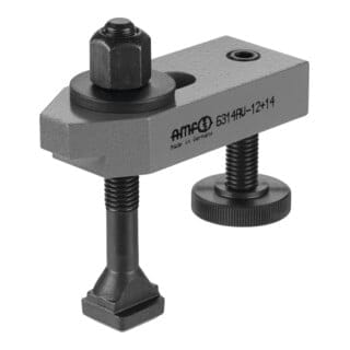AMF Spanneisen 6314AV abgesetzt mit Stützschraube Nut 22 mm