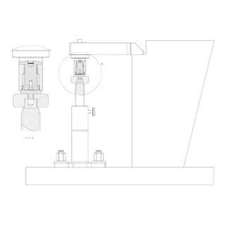 AMF Schraubbock mit Alu-Unterteil 110 mm