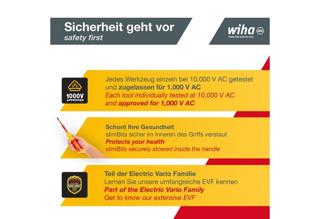 Wiha Magazin-Bithalter LiftUp mit 6 slimBits 2831-09021