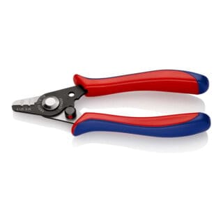 KNIPEX 12 82 130 SB Abisolierzange für Glasfaserkabel mit Kunststoff-Griffhüllen brüniert 130 mm