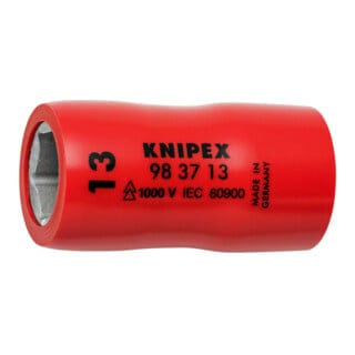 KNIPEX 98 37 13 Steckschlüsseleinsatz für Sechskantschrauben mit Innenvierkant 3/8" 45 mm