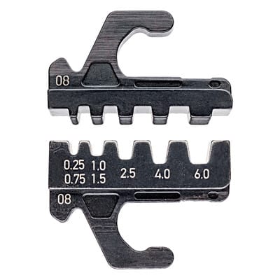 Knipex - 97 39 08 Crimpeinsatz für isolierte + unisolierte Aderendhülsen 0,25 - 6 mm²