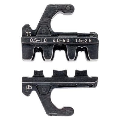 KNIPEX 97 39 05 Crimpeinsatz für unisolierte, offene Steckverbinder (4,8 + 6,3 mm Steckerbreite)