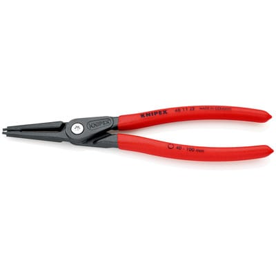 KNIPEX 48 11 J3 Präzisions-Sicherungsringzange für Innenringe in Bohrungen mit rutschhemmendem Kunststoff überzogen grau atramentiert 225 mm