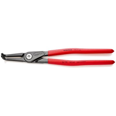 KNIPEX 48 21 J41 Präzisions-Sicherungsringzange für Innenringe in Bohrungen mit rutschhemmendem Kunststoff überzogen grau atramentiert 305 mm