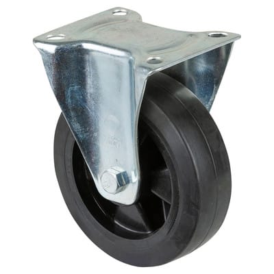 BS Rollen Bockrolle Elastikreifen schwarz Ø 160 mm