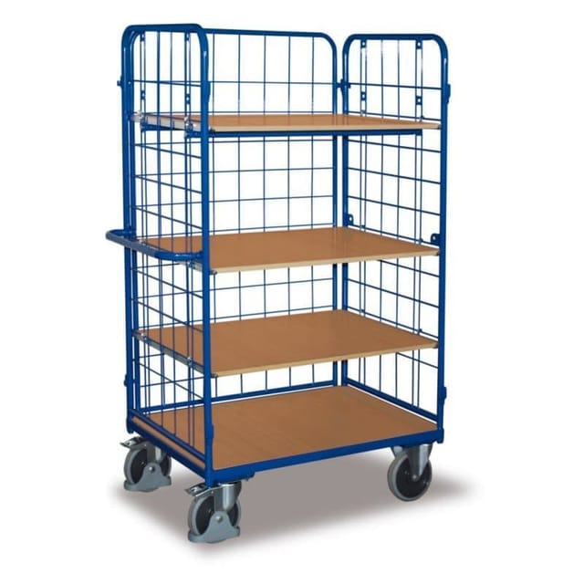 VARIOfit Etagenwagen hoch 1.000 x 600 mm 4 Böden 3 Wände