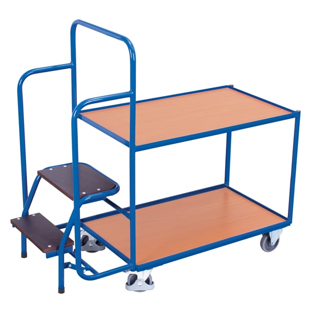 VARIOfit Kommissionierwagen mit 2 Ladeflächen niedrig