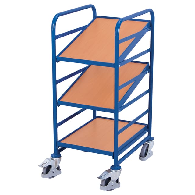 VARIOfit Eurokastenwagen mit 3 Holzböden 410 x 610 mm