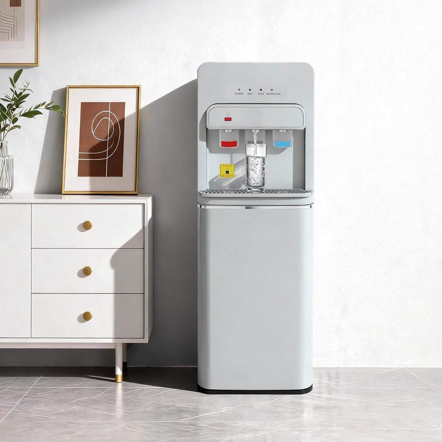 5-gallonen Elektrisch Heißes Und Kaltes Trinkwasser Boden Stehend Wasserspender Mit Heiß-, Raum- Kaltauslauf, Bodenbeladung, Bodenbeladung Für 5-gallonen-flaschen Für Die Zubereitung Von Erfrischungsg
