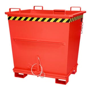 Bauer Südlohn Klappbodenbehälter BKB 1000, lackiert, Feuerrot