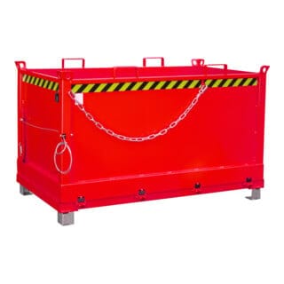 Bauer Südlohn Klappbodenbehälter FB 1500, lackiert, Feuerrot