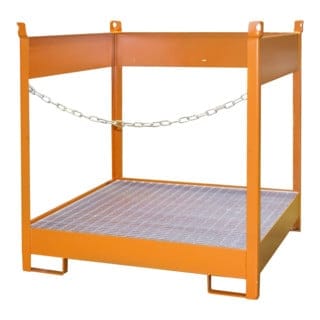 Bauer Südlohn Fass-Stapelpalette FSP-4, lackiert, Gelborange