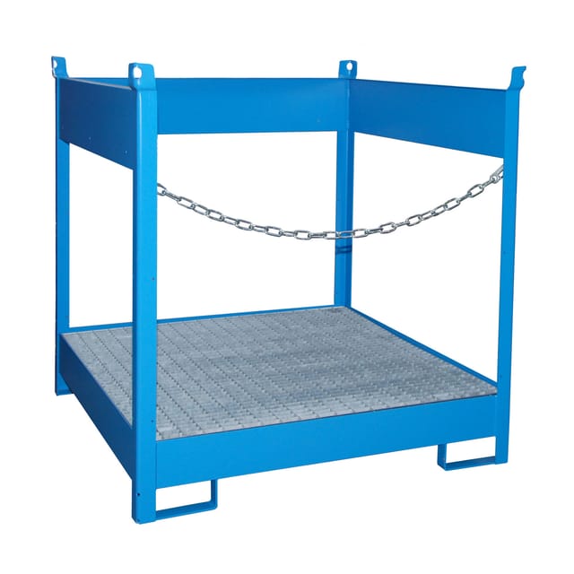 Bauer Südlohn Fass-Stapelpalette FSP-4, lackiert, Lichtblau