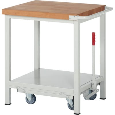 Rau Werkbank mit absenkbarem Fahrgestell Modell 8000 B 750 x T 700 x H 880mm