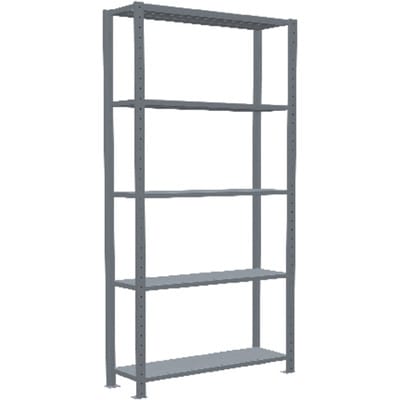Schulte Grundregal "Steckregal MULTIplus150", 2000 x 1000 x 600 mm Abmessung, 5 Fachböden, Kreuzstrebe verzinkt