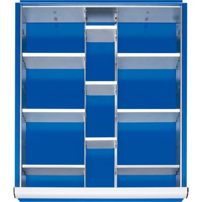 Rau Schubladen-Einteilungs-Set Schublade-L H 60-90mm 2 Trenn + 9 Steckwände