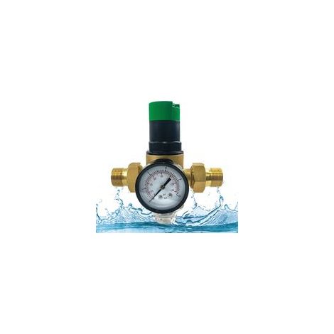Druckminderer Mit Manometer Und Siebfilter, Messing, 3/4 Zoll