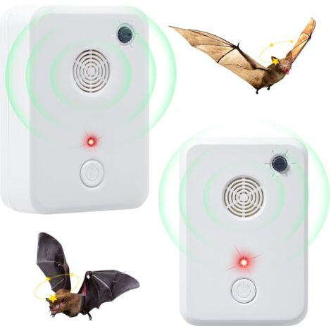 2er-pack Ultraschall-fledermausabwehrgeräte Für Dachböden, Veranden Und Häuser Elektronisch Angeschlossene Fledermausabwehrgeräte Gerät Zur Hausentfernung