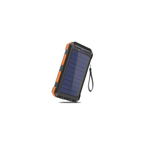 20000mah Solar-powerbank Mit 2 Usb-schnellladeanschlüssen Für Smartphones, Outdoor-camping, Orange