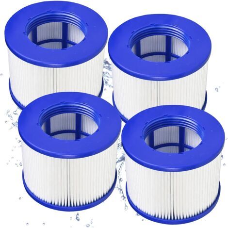 Ersatz-schraubfilterkartusche Für Whirlpools, Passend Für Alle Relxtime-, Aleko-, Wejoy-, Aquaspa Spa- Und Clever Spa-filter Schraubfilter Für Whirlpools (4er-pack)