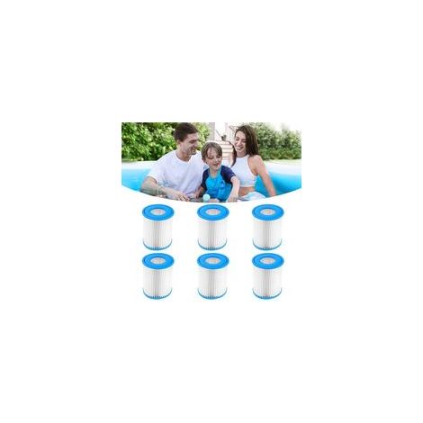 Vi Filterkartusche Für Bestway Spa – 6 Stück, 7,7 X 10,5 X 5 Cm, Filterkartusche Für Aufblasbare Whirlpools, Wasserfilter Für Schwimmbecken Und Jacuzzis, Hohe Effizienz