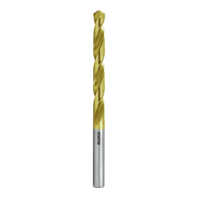 RUKO Spiralbohrer DIN 338 Typ N D.3,5mm Spiral-L.39mm HSS-G TiN