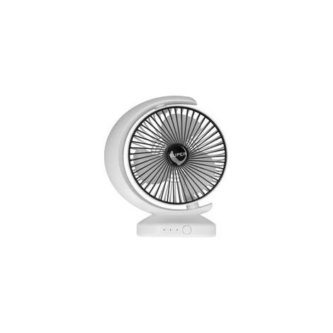 Usb-tischventilator, Leise, Drehbarer Kopf, 3-stufiger Luftstrom, Weiß
