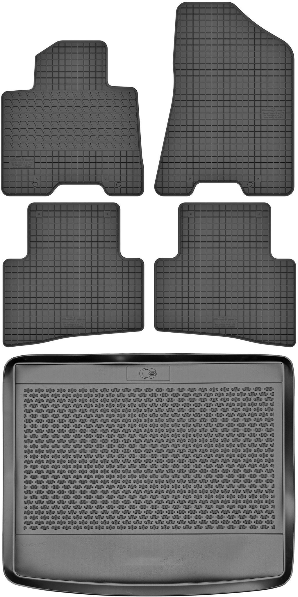 Hyundai Tucson Iii Suv Ab 2016 Set - Gummifußmatten + Kofferraummatte