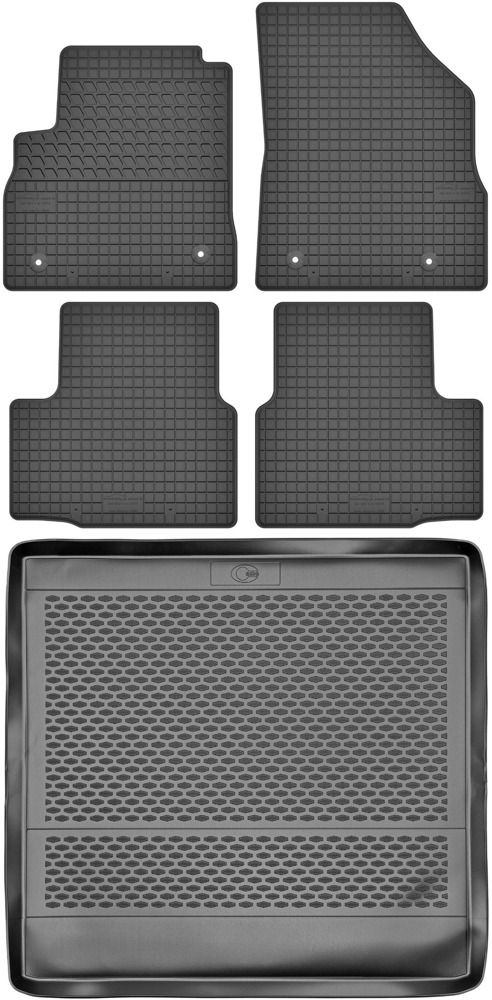 Opel Astra V K Kombi Ab 2016 Set - Gummifußmatten + Kofferraummatte