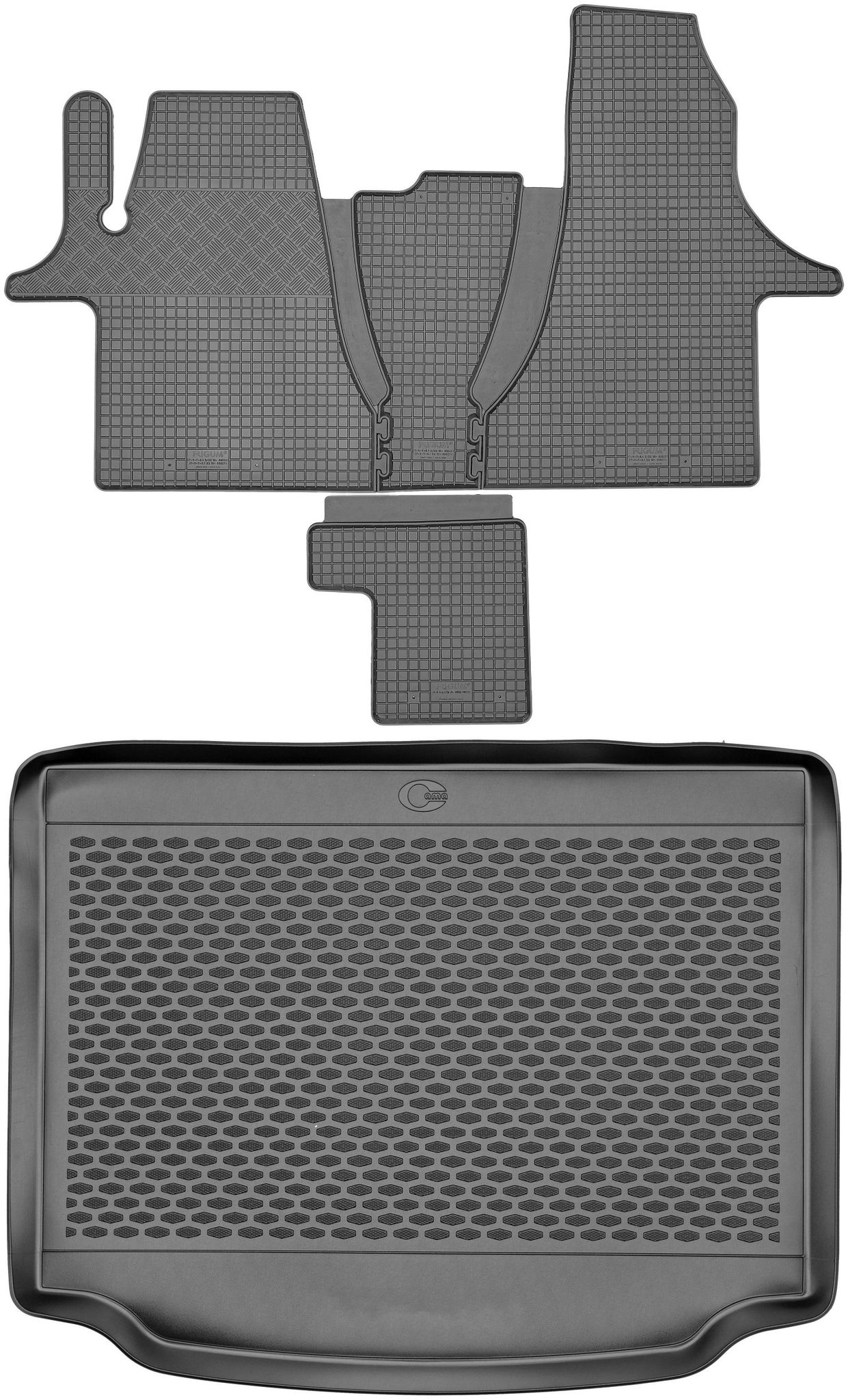 Skoda Roomster Kombi / Van Von 2006–2015 Set – Gummi-automatten + Kofferraummatte