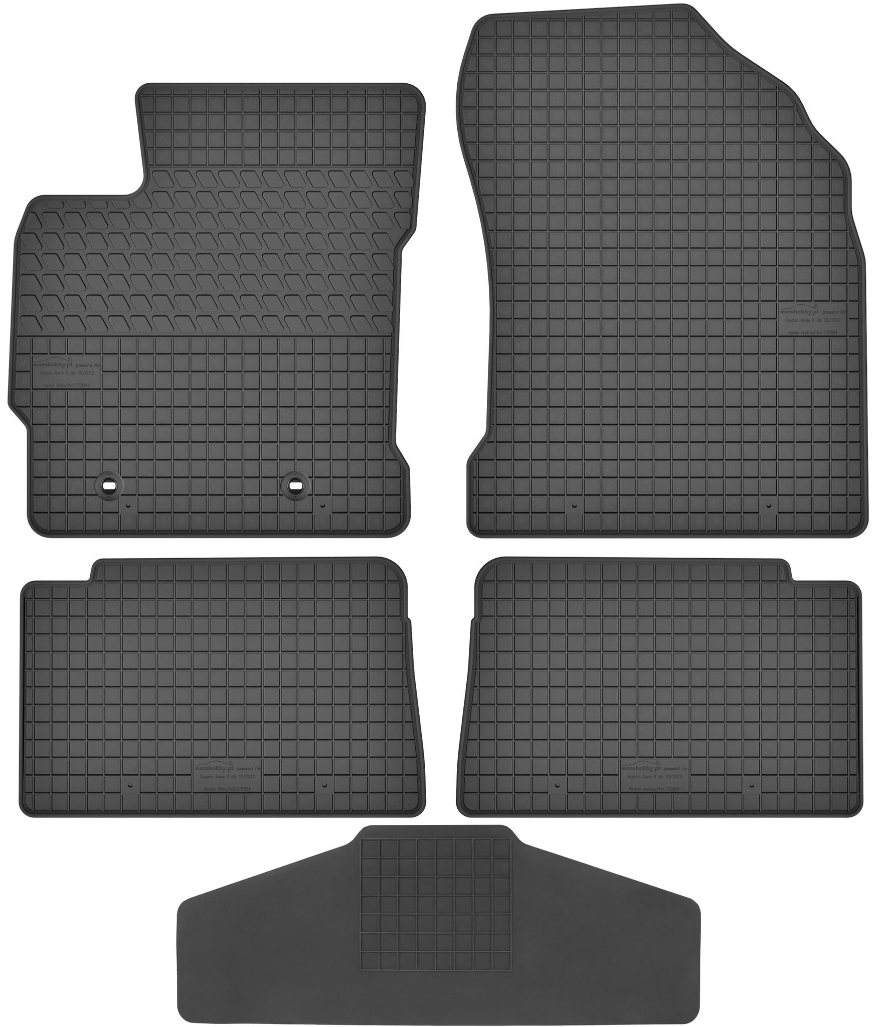 Motohobby 170904 Fußmatten + Bezug 200000/1 - Toyota Corolla X E14 E15 2006-2013 Stop. Tl Fahrerseite - Eingebaut