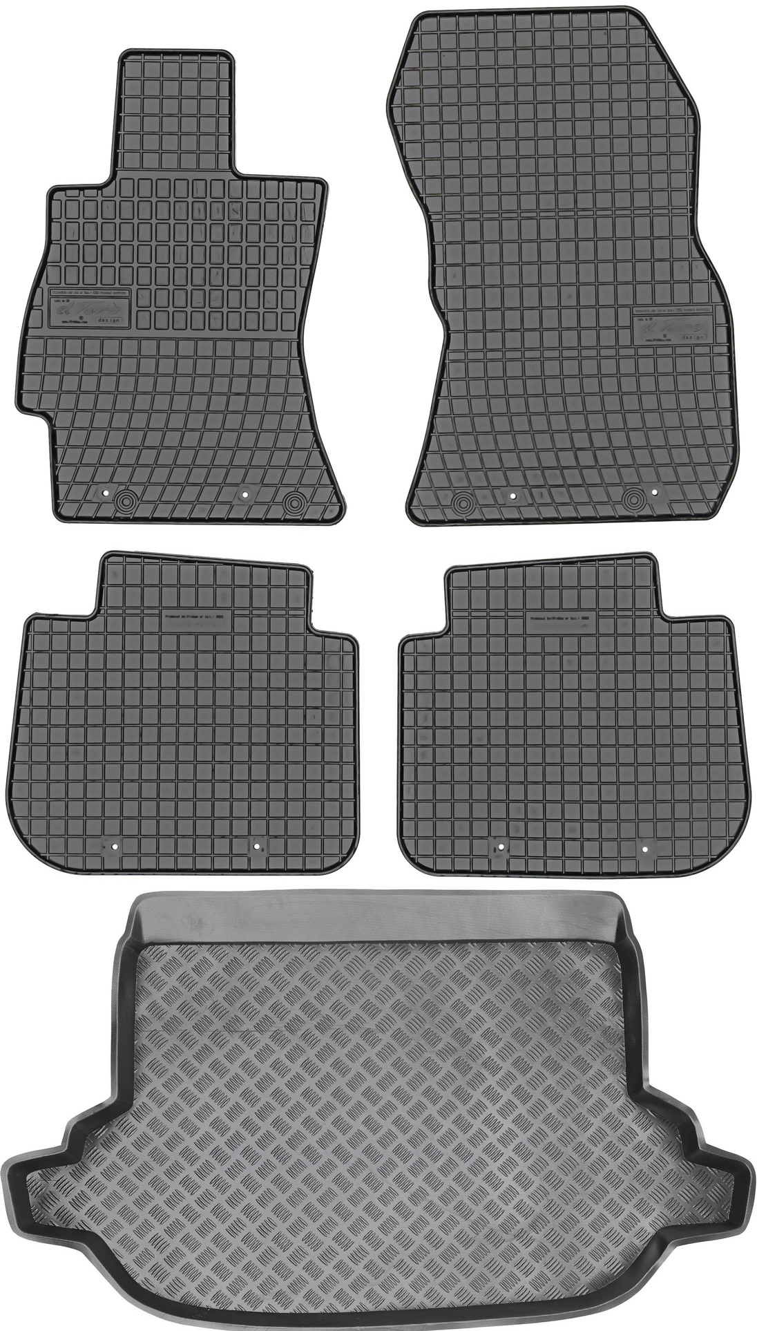 Subaru Forester Iv Crossover (2012–2018) – Set: Gummifußmatten + Kofferraummatte