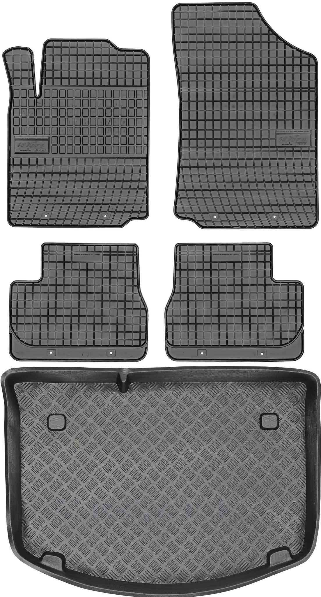Citroen C3 I Schrägheck (2002–2009) – Set: Gummifußmatten + Kofferraummatte