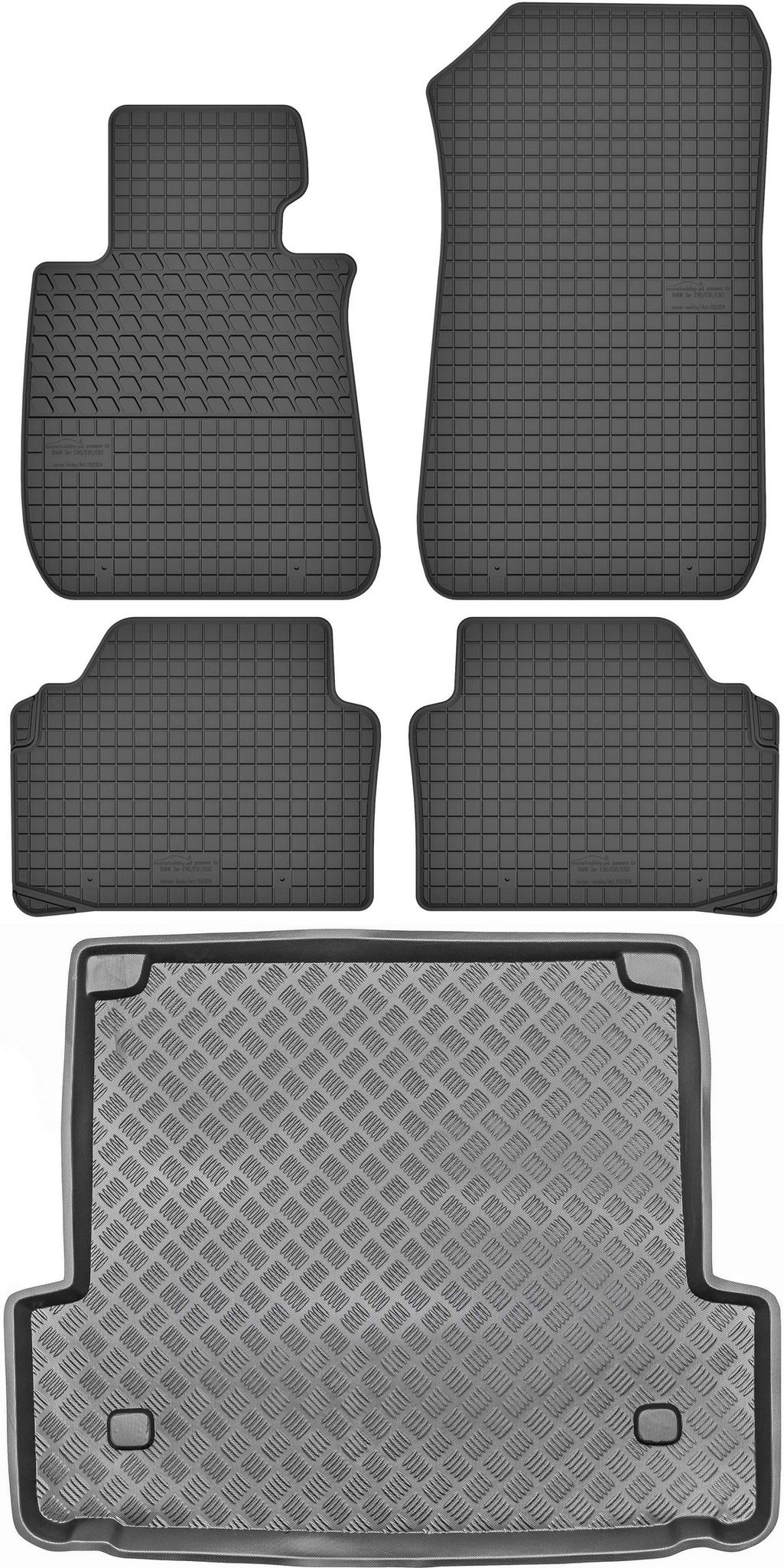 Bmw 3er E91 T-modell (2004–2013) – Set: Gummifußmatten + Kofferraummatte