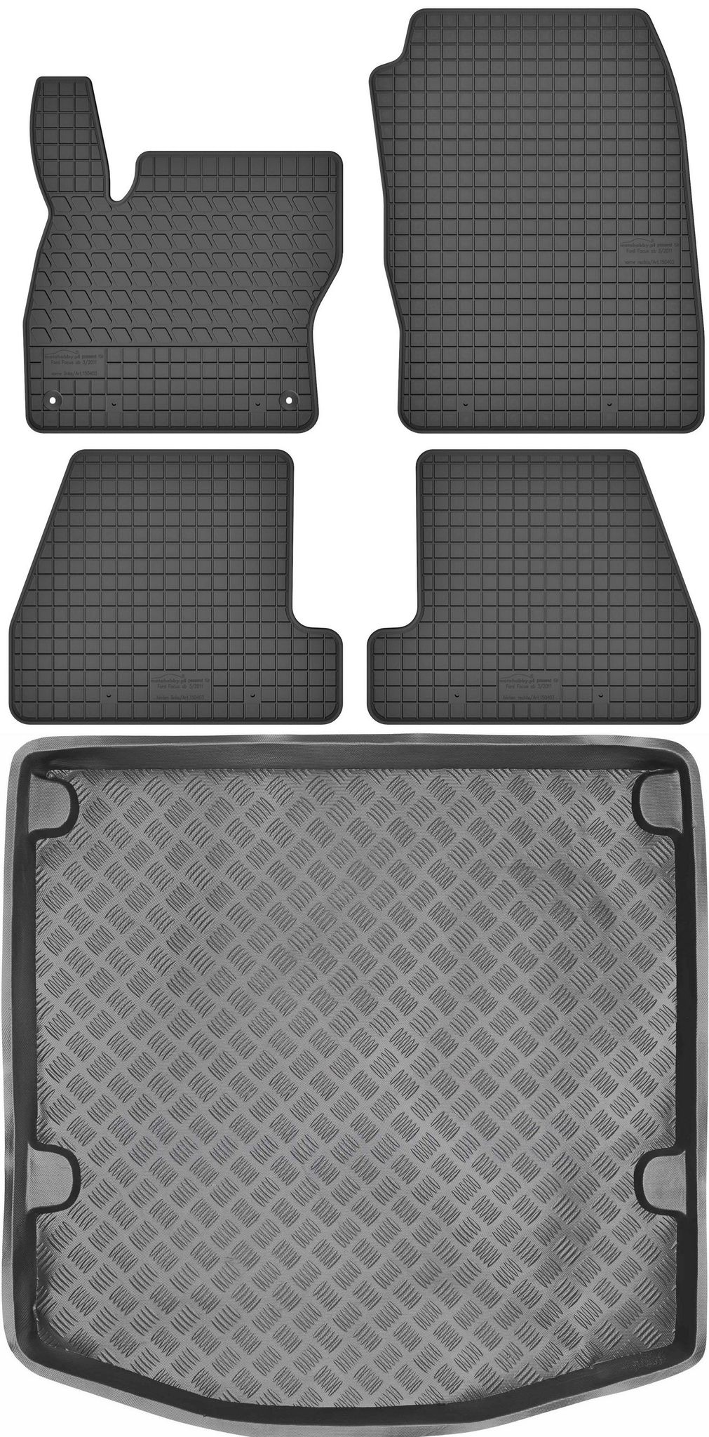 Ford Focus Iii Limousine (2011–2018) – Set: Gummifußmatten + Kofferraummatte