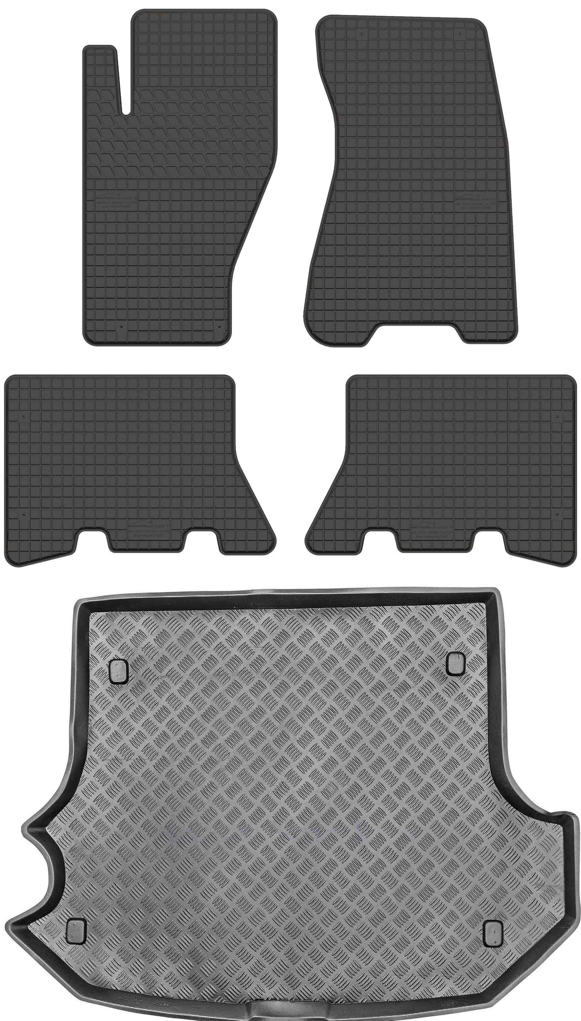 Jeep Grand Cherokee Ii Suv (1998–2005) – Set: Gummifußmatten + Kofferraummatte