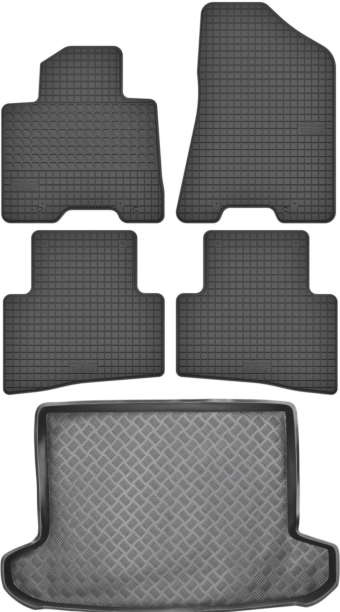 Hyundai Tucson Ii Suv (2018–2020) – Set: Gummifußmatten + Kofferraummatte