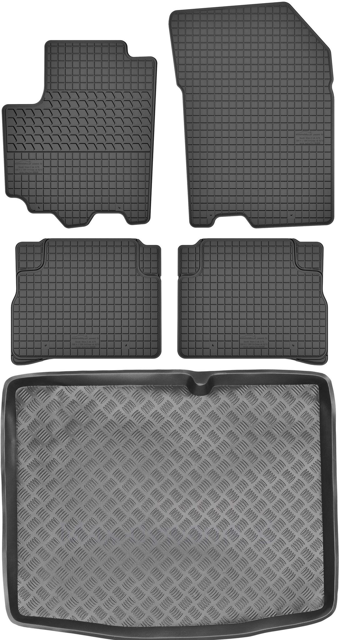 Suzuki Sx-4 S-cross Crossover (2013–2018) – Set: Gummifußmatten + Kofferraummatte