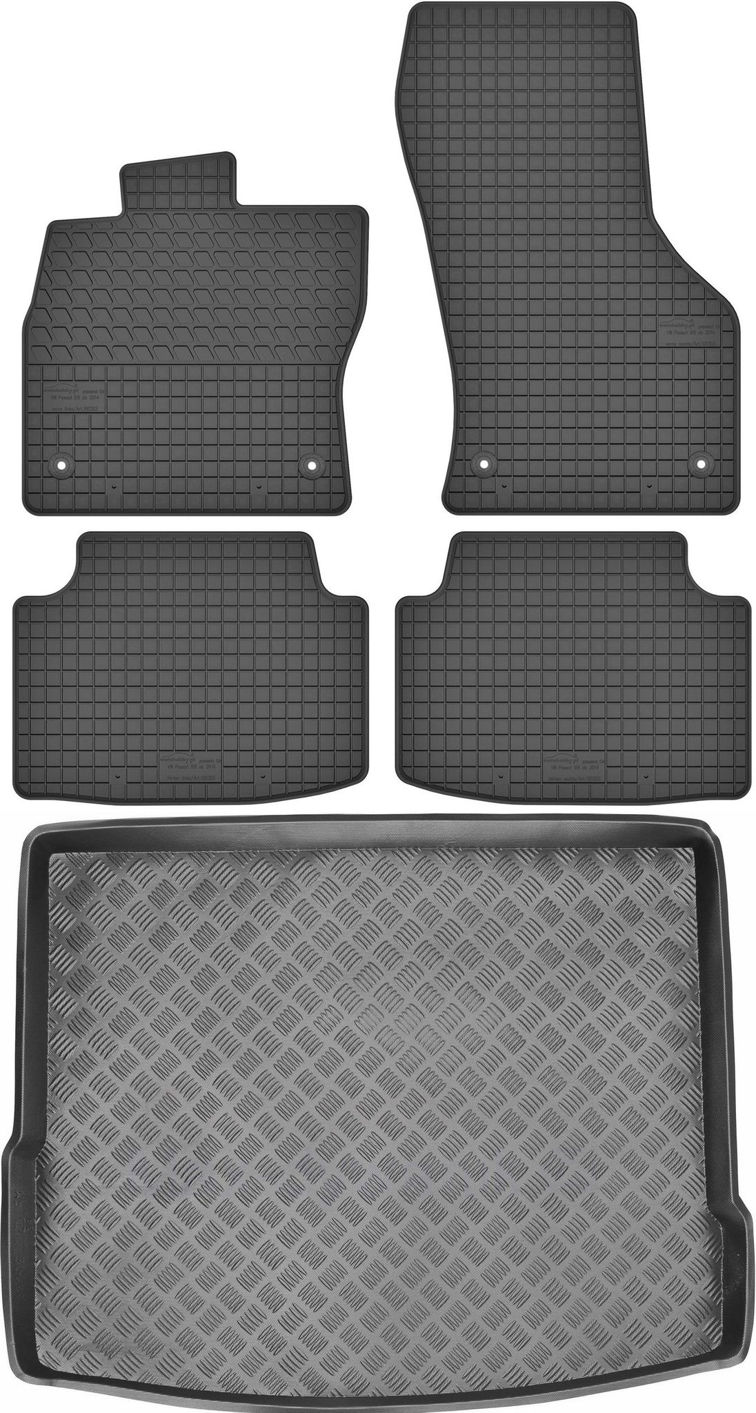 Volkswagen Tiguan Ii Crossover Ab 2016 Set - Gummifußmatten + Kofferraummatte