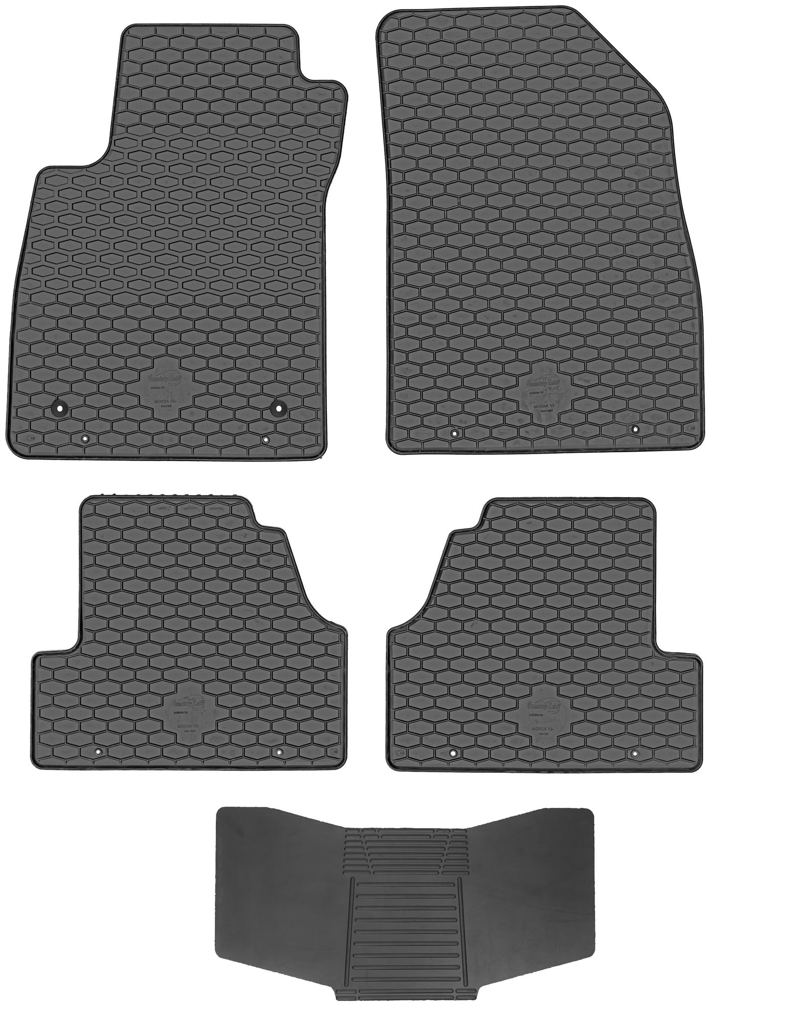 Doma 218064 Fußmatten + Bezug 251992 – Chevrolet Trax 2013–2022 / Opel Mokka A 2012–2017 / Opel Mokka X 2012–2020 Stop. Montierter Op-treiber