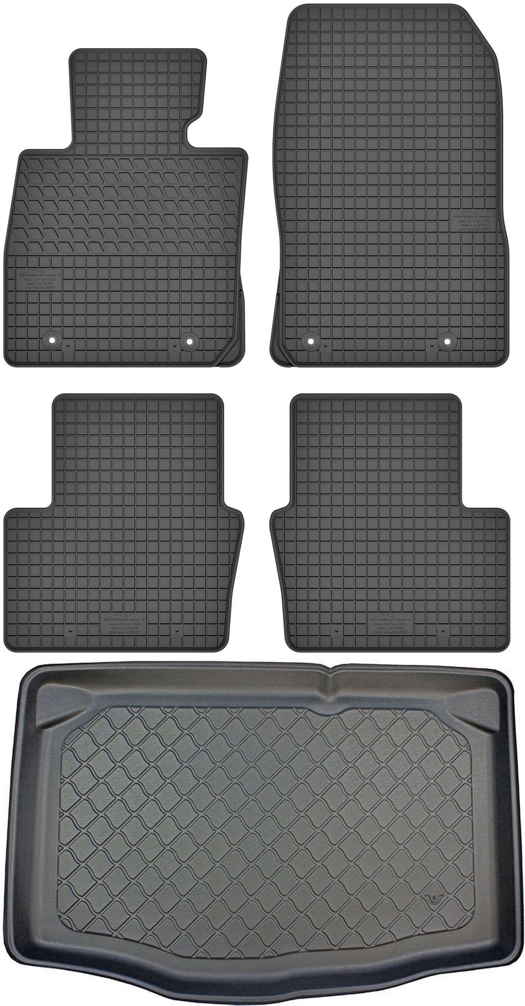 Mazda 2 Iii Dj Schrägheck Ab 02.2015 Set - Gummifußmatten + Kofferraummatte