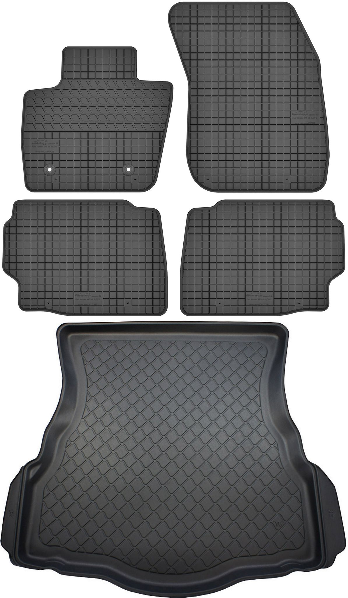 Ford Mondeo V Liftback Ab 01.2015 Set - Gummifußmatten + Kofferraummatte