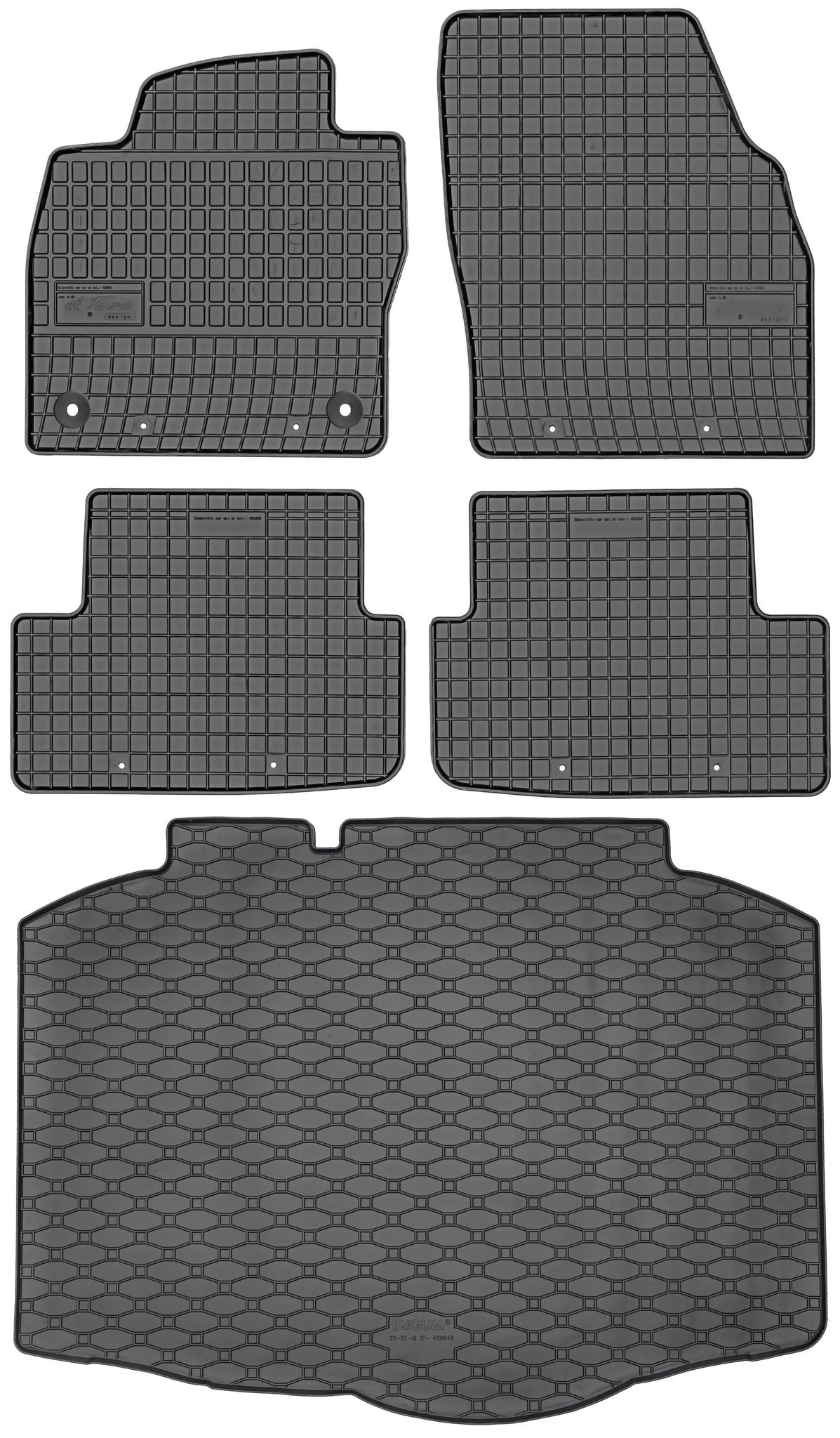 Seat Ibiza Vi Schrägheck Ab 06.2017 Set - Gummifußmatten + Kofferraummatte