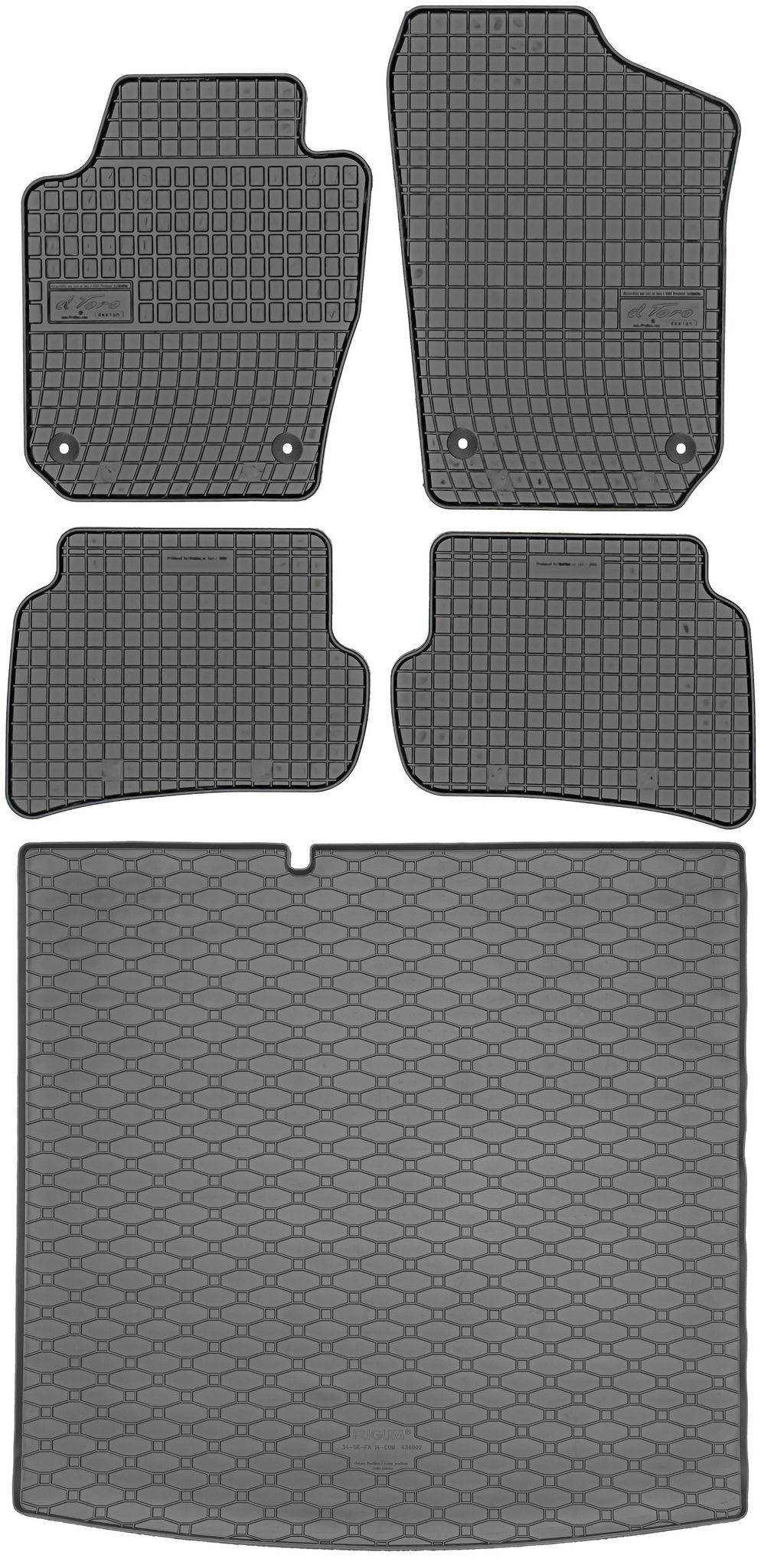 Skoda Fabia Iii Kombi Von 01.2015-2021 Set - Gummifußmatten + Kofferraummatte