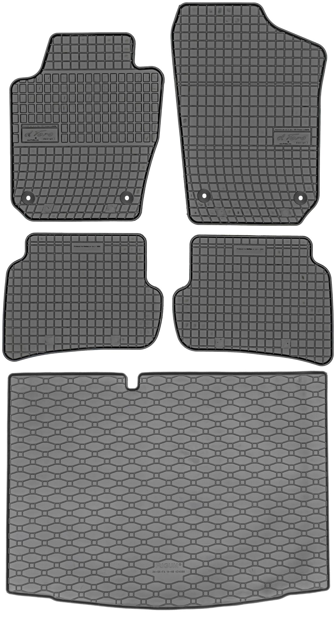 Skoda Fabia Iii Schrägheck (11/2014–08/2021) – Set: Gummifußmatten + Kofferraummatte