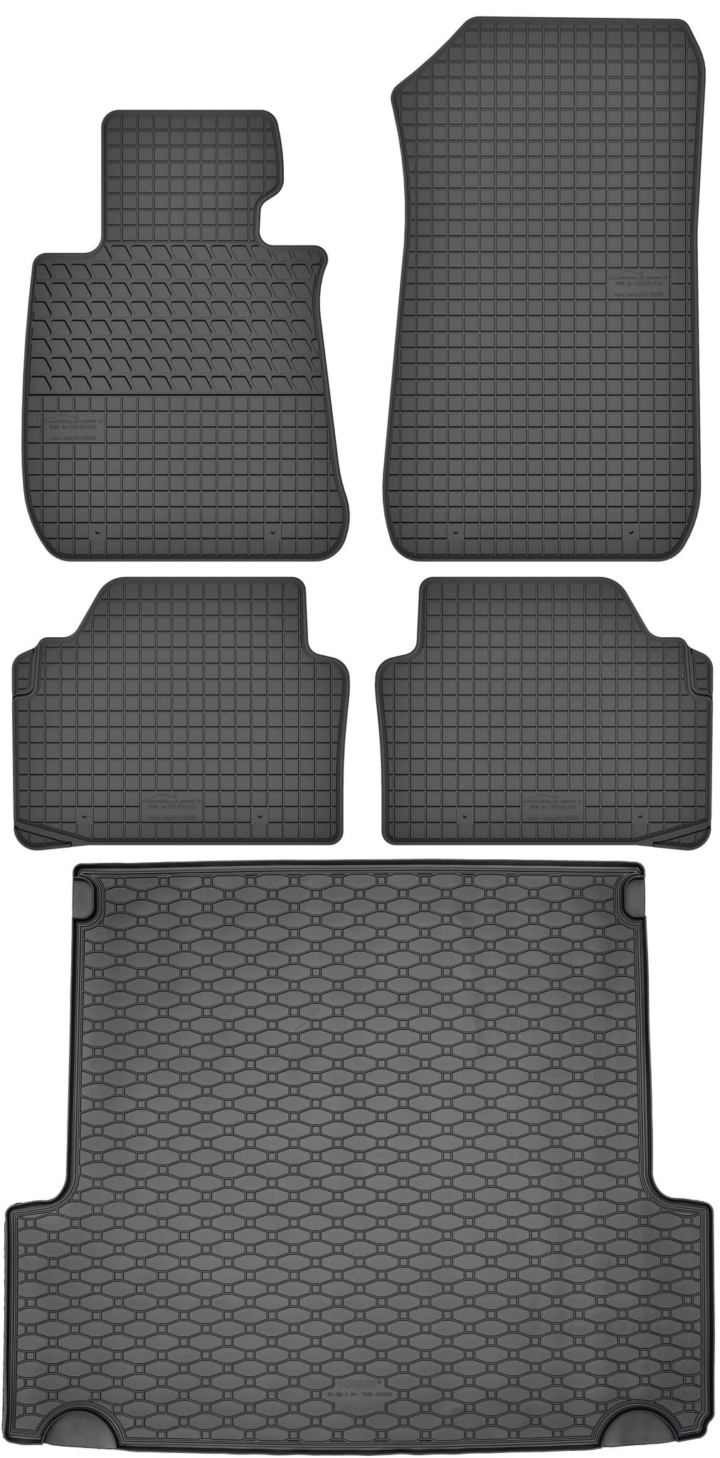 Bmw 3er E91 Kombi Touring (2004–2011) – Set: Gummifußmatten + Kofferraummatte